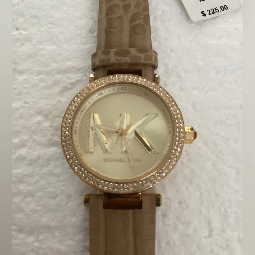 Michael Kors Gold Dial with Tan Strap Women's Watch
